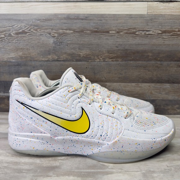 Nike Ja Morant Ja 2s Ja-Breaker White Multi Speckled Basketball Sneakers Sz 11.5